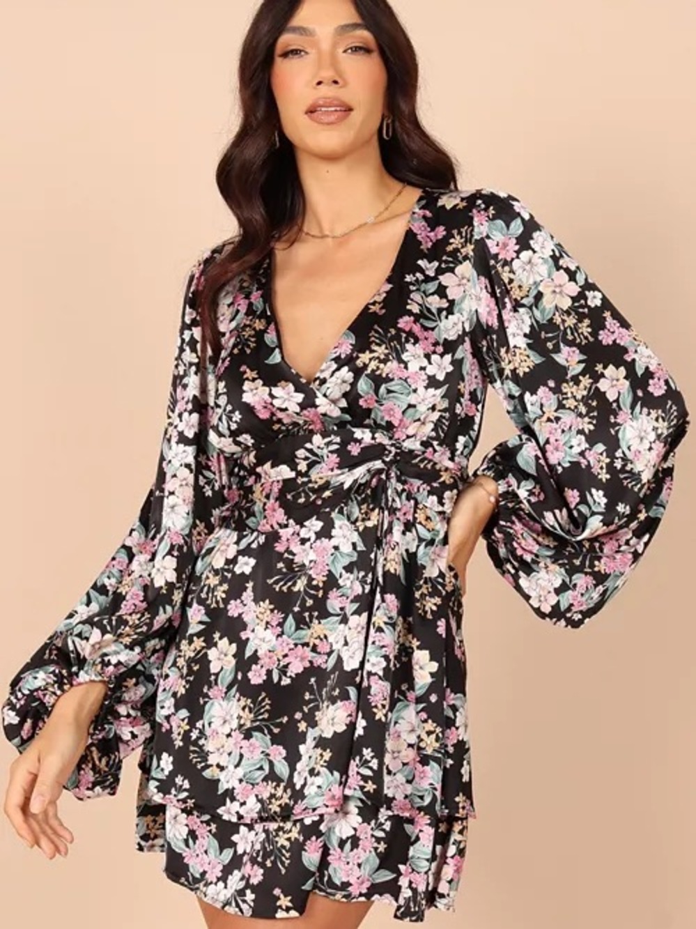 Petal & Pup NWT Women's Reine Puff Sleeve Mini Dress Sz M